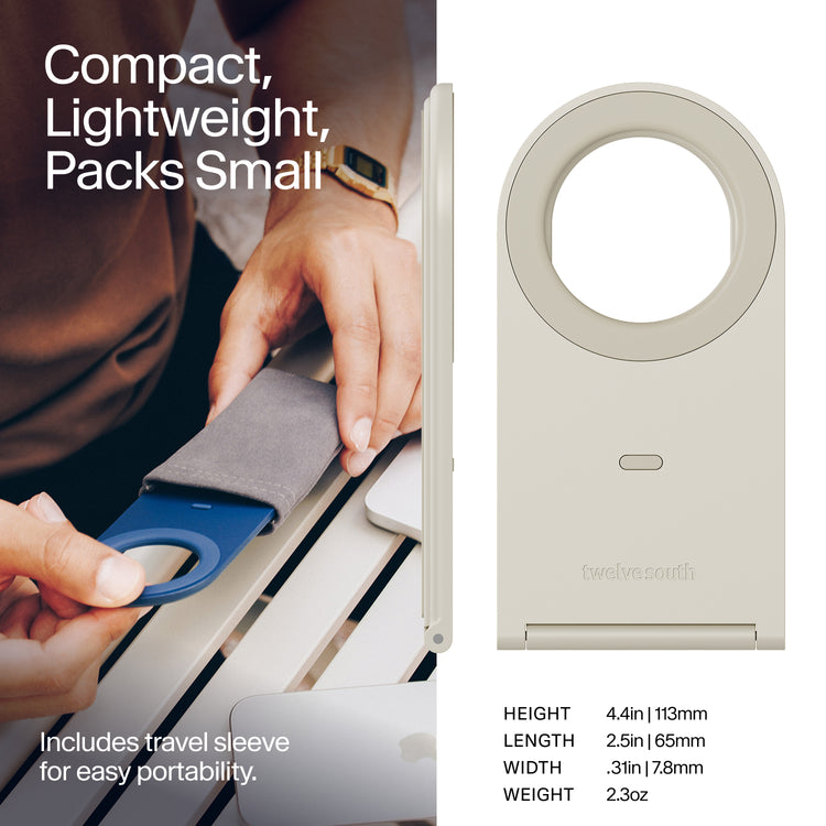 Compact device with travel sleeve, showing portability and ease of use.