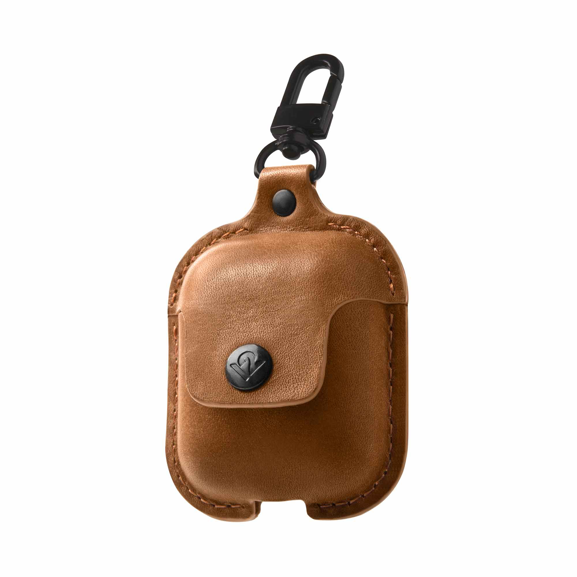 Twelve South AirSnap AirPods Leather Case, Cognac
