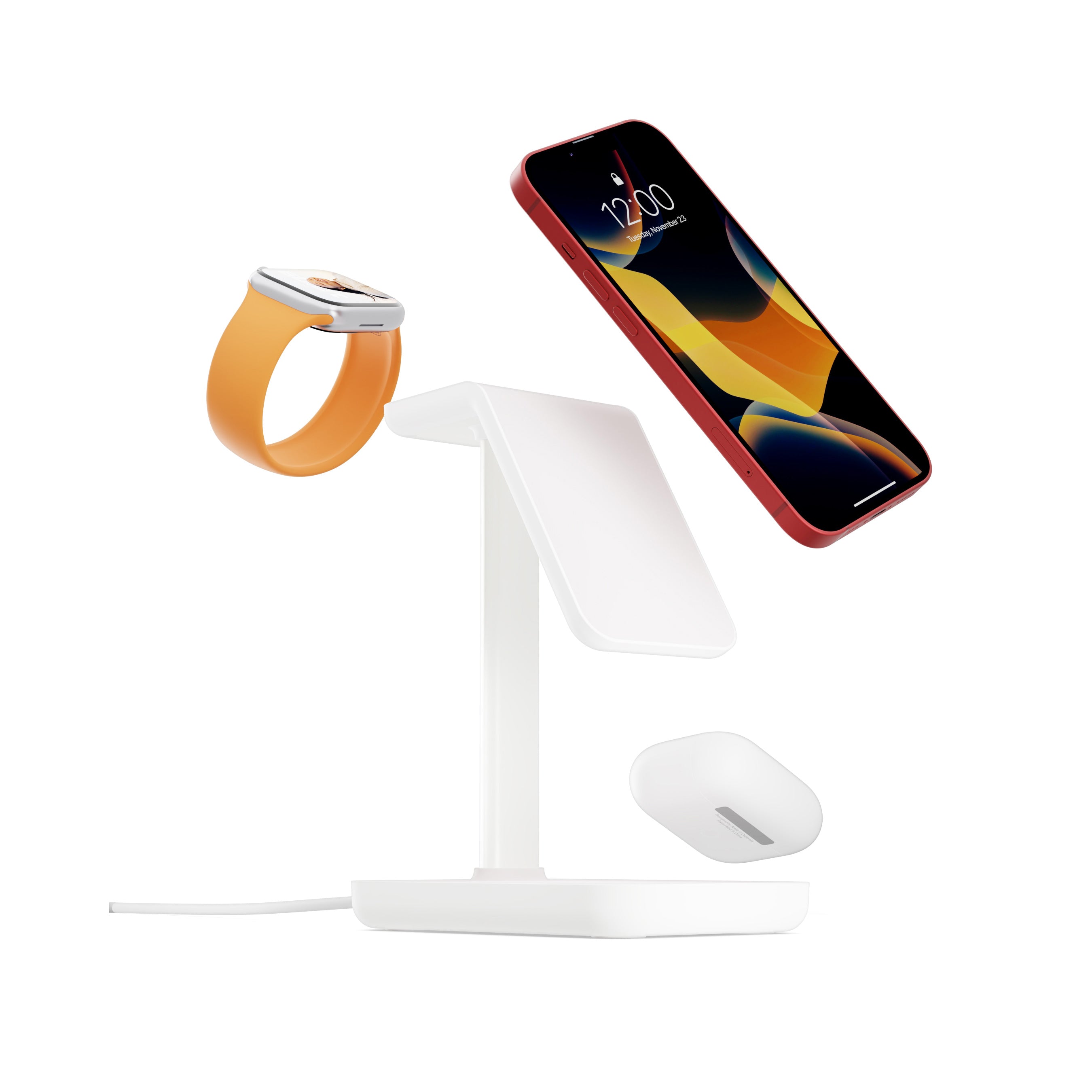 Station de recharge sans fil Apple 3 en 1, Chargeur MagSafe pour Apple  iPhone, Apple Watch et AirPods