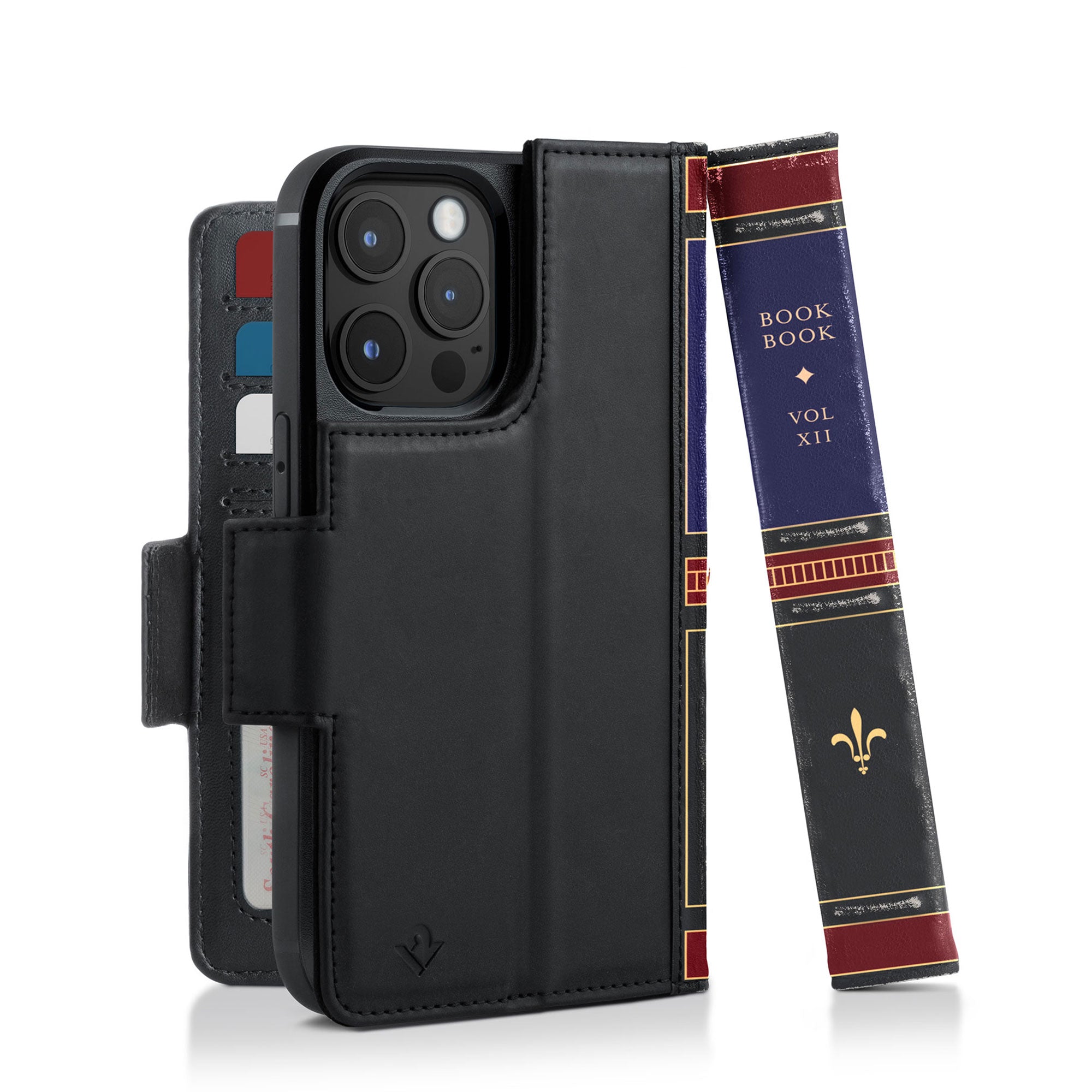 Twelve South BookBook Black MagSafe Leather Casewallet Case for iPhone14 Pro Max (TS-2229)