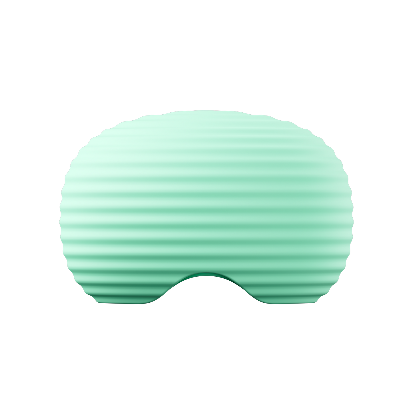 Mint green eye mask on a white background