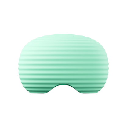 Mint green eye mask on a white background