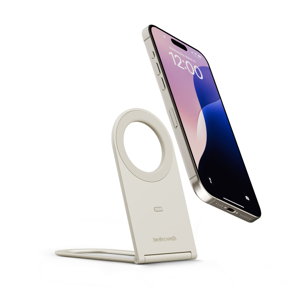 Curve Nano Magnetic Phone Stand – Fold-Flat Qi2 Compatible