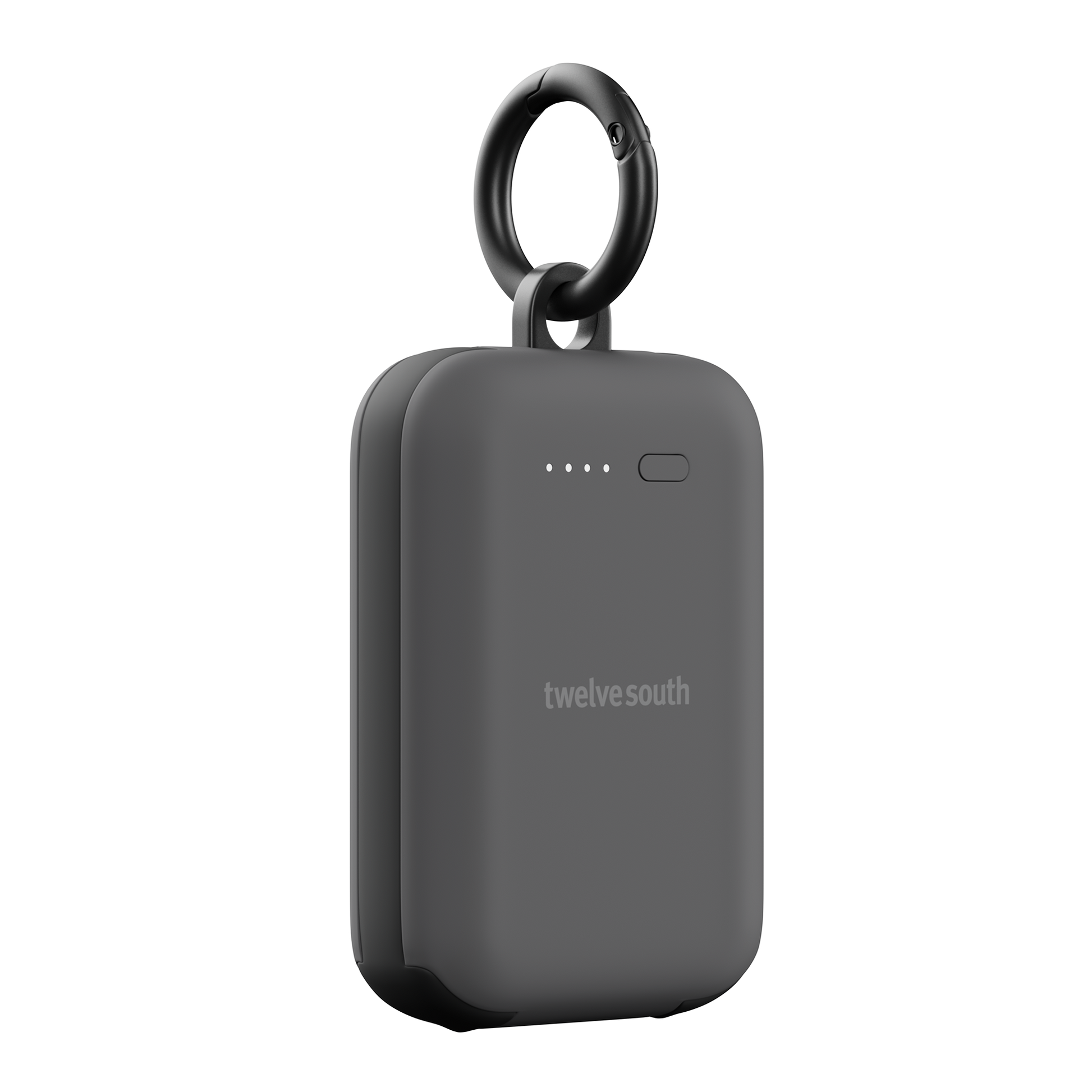 Black portable device with ring holder on a white background, featuring the 'twelvesouth' brand.