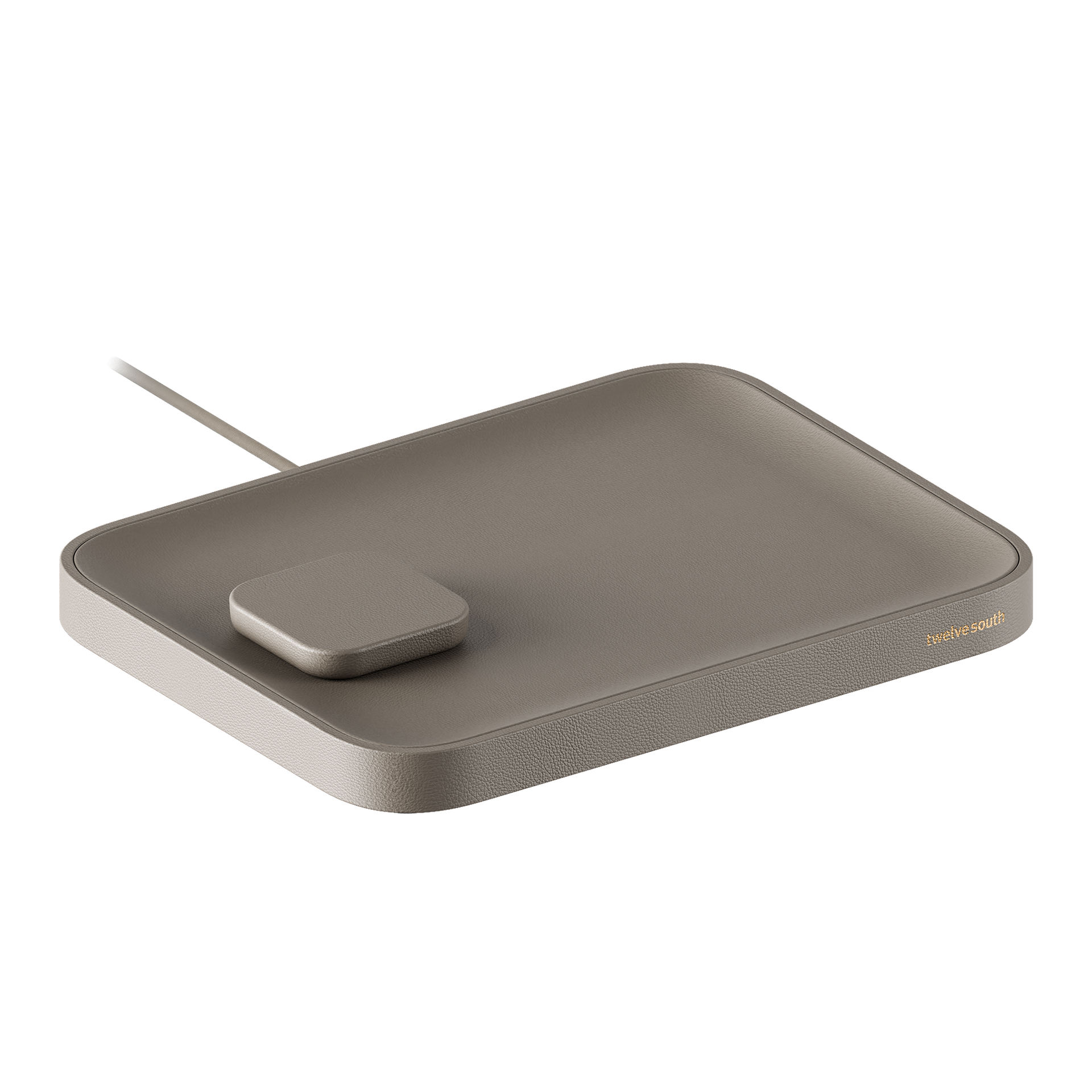 Valet Wireless Charging Tray - Taupe Base/Taupe Frame