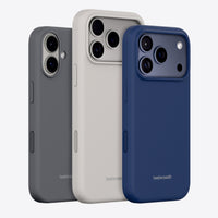 Three phone cases in gray, dune, and blue with 'twelve south' branding on a white background.