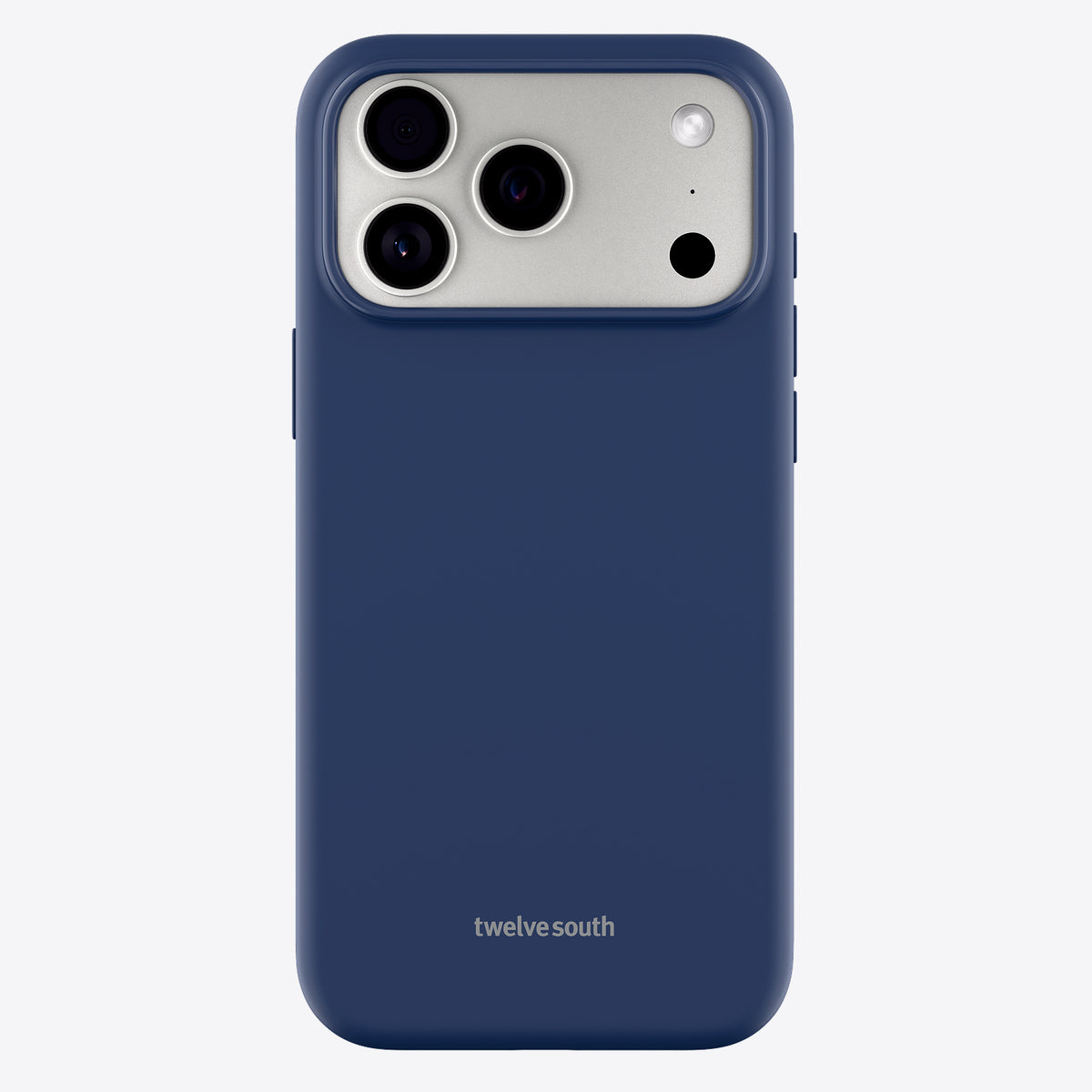 Blue phone case with 'twelvesouth' branding on a white background