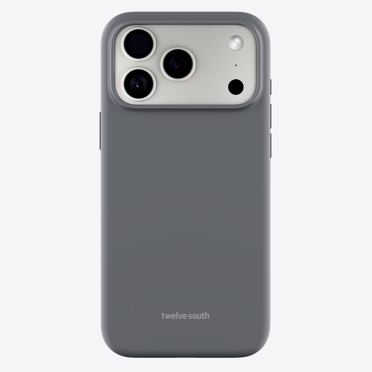 Gray phone case with 'twelvesouth' branding on a white background