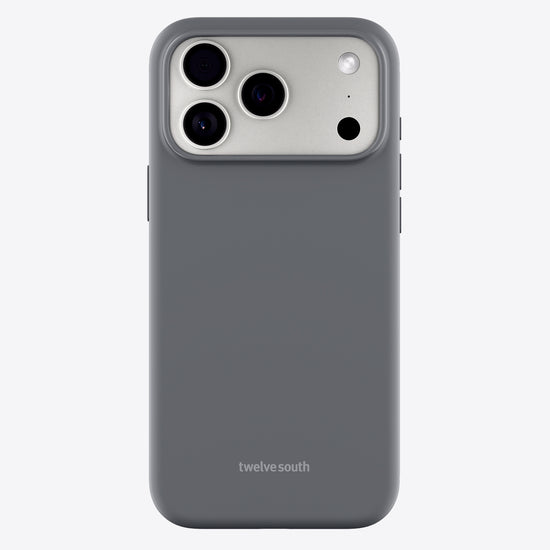 Gray phone case with 'twelvesouth' branding on a white background