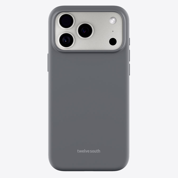 Gray phone case with 'twelvesouth' branding on a white background