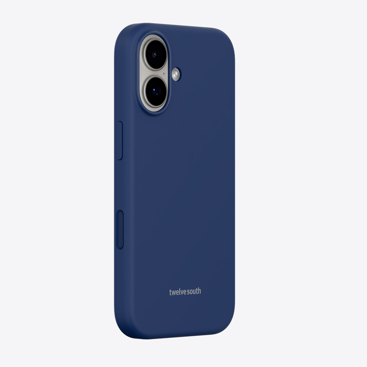 Blue phone case with 'twelve south' branding on a white background