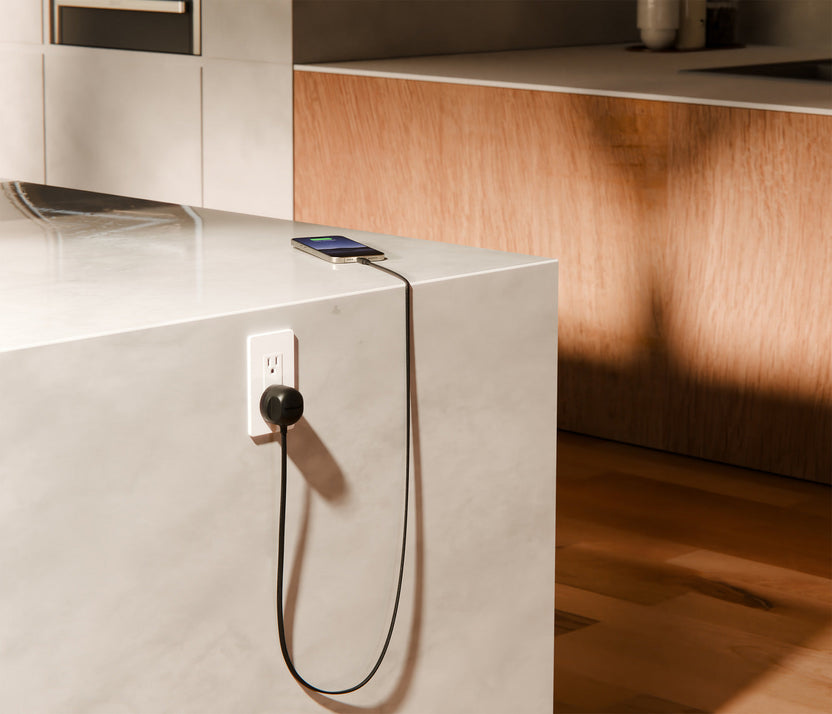 PowerCord 30W USB-C Charger with Built-In 4ft Cable, Slate – Twelve South