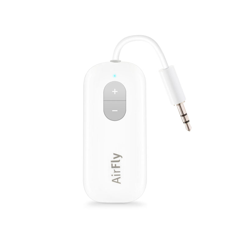 Twelve South AirFly Pro Bluetooth Wireless Audio Transmitter/  Receiver for up to 2 AirPods /Wireless Headphones; Use with any 3.5 mm Jack  on Airplanes, Gym Equipment, TVs, iPad/Tablets and Auto 